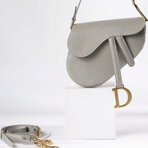 D ior Style Saddle Bag Hand Stitched